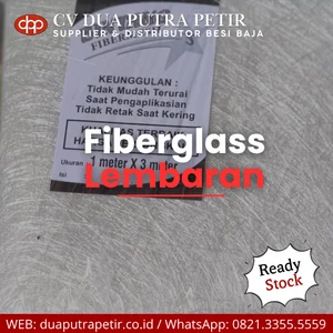Fiberglass Lembaran Serat Fiber Prima 1 x 3 Meter untuk Waterproofing