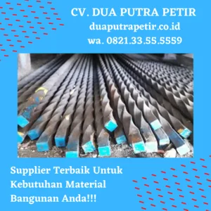 Besi Square Bar Besi Vierkant Besi Nako Ulir 9.2mm x 9.2mm x 3.7M