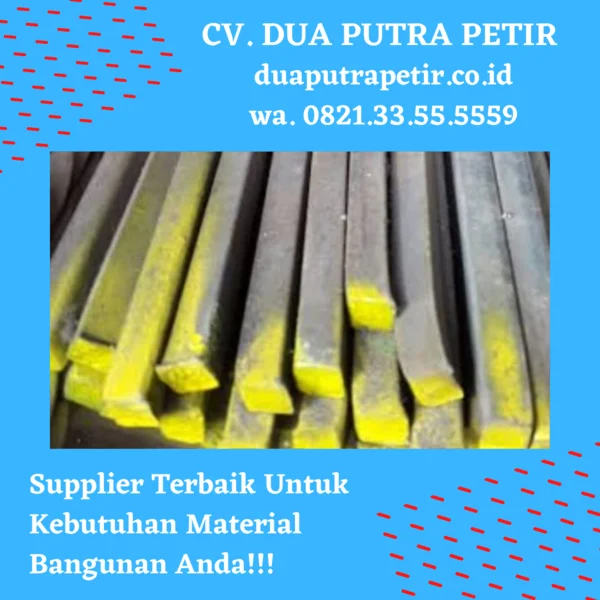 Besi Square Bar Nako 12mm x 12mm Panjang 6 Meter
