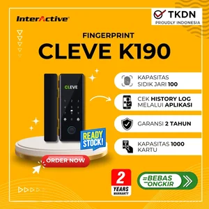 Door Glass Smart Lock Pintu Akses pintu CLEVE K190 bisa cek history data (TKDN) - Pintu Kaca