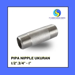 Pipa nipple ukuran 1/2".3/4" - 1"