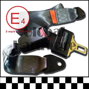 Sabuk Pengaman Safety Seat Belt 2 Titik Manual Mobil Universal Label Logo Sertifikat E4 E-Mark Standar Eropa - Di Atas Grade Sni