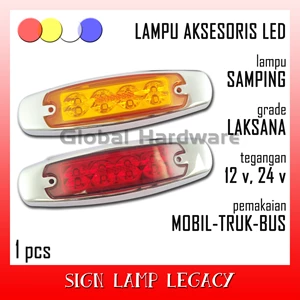 Lampu Signal Led Aksesoris Variasi Marker Lamp Samping Sein Sign Side Light Riting Reting Mayang Motor Mobil Truk Truck Bus Bis Bak Box Tangki 04