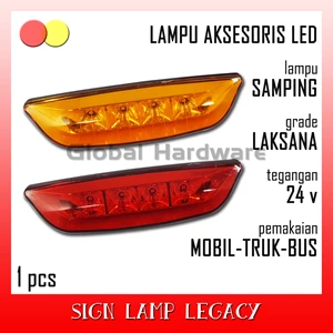 Lampu Signal Led Aksesoris Variasi Marker Lamp Samping Sein Sen Sign Side Riting Reting Mayang Mobil Truk Bus Lks New Legacy Sky Karoseri Laksana 06