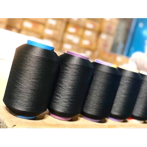 Polyester Spandex Knitting Yarn 30D Black