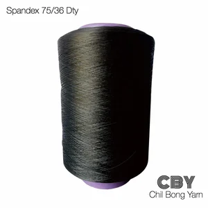 Benang Rajut Spandex Polyester 30D Black