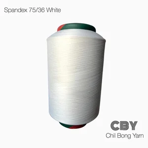 Benang Rajut Spandex Polyester 30D White