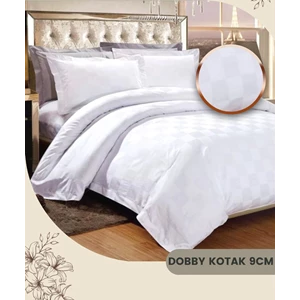 [BEDSHEET] Dobby Cotton Square Fabrics Hotel 9cm 300 TC Width 280