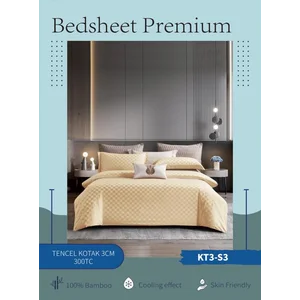 [BEDSHEET] Tencel 60s Fabrics Square 3cm 300 TC Width 280