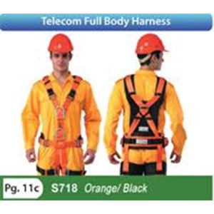 Telecom Full Body Harness S718 Orange Black