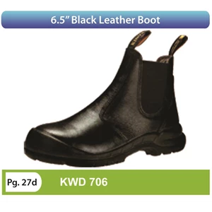 Black Leather Boot KWD 706