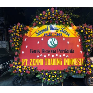 Dekorasi Bunga  Papan HUT Full Bunga