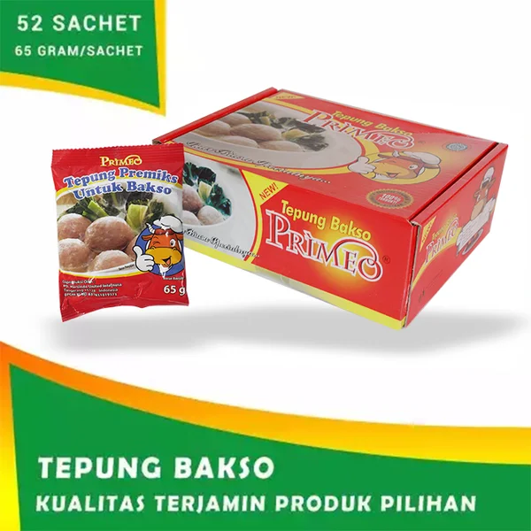 Tepung Pengenyal Bakso / Tepung Bakso Primeo 65Gr