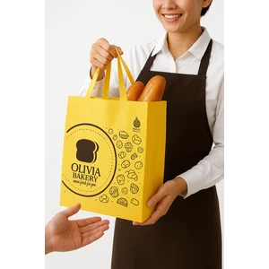 Tas Spunbond Custom Sablon Promosi Branding Logo Perusahaan Tas Bakery Custom