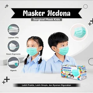 Masker Medis Anak 3ply Masker Earloop Anak-Anak Masker Medis Kids Box Isi 50pcs