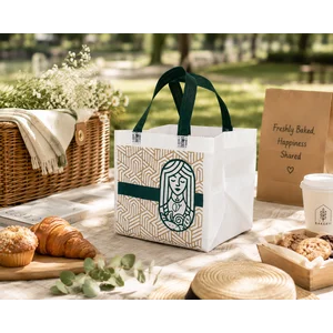 Tas Custom Spunbond Untuk Bakery Tas Bakery Box 20x20 Tas Spunbond Bakery Bisa Custom Size dan Sablon