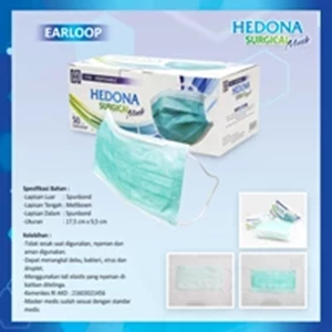 3Ply Hedona Medical Earloop  Breathing Mask Permission From The Ministry Of Health 50Pcs