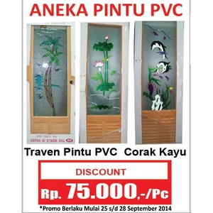 Traven Pintu Pvc Corak Kayu