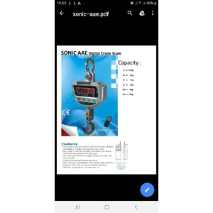 Timbangan Gantung Sonic AAE 15 T