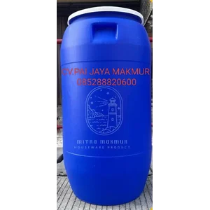 Drum Plastik Biru HDPE Kapasitas 160 Liter