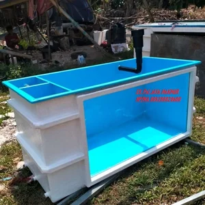 Bak Fiber Ikan Koi Pakai kaca