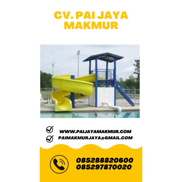 Perosotan Waterboom fiberglass Kolam Renang