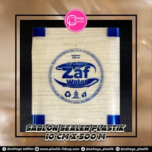 SABLON SEALER PLASTIK 10 CM X 500 M CETAK SABLON 1 WARNA + KEMASAN MINUMAN LID SEALER PRESS CUP