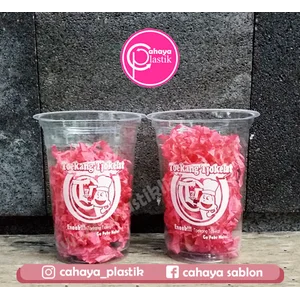 Sablon cup 14 oz starindo 5 gram tanpa tutup (KEMASAN TAKE AWAY MINUMAN KEKINIAN)