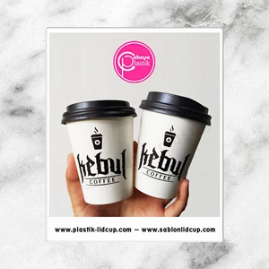  8 oz paper cup screen printing with a capacity of 200 ml