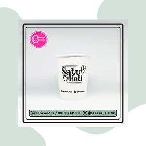 Sablon paper cup 9 oz + tutup HOT + KEMASAN CUSTOM HOT COFFEE