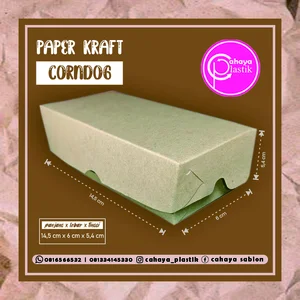 Cetak Printing Custom + Paper Lunch box kraft + corndog kekinian