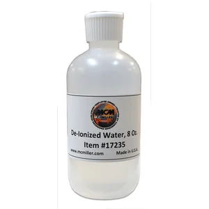 M.C. Miller De-ionized Water 8 oz Bottle Cat. 17235