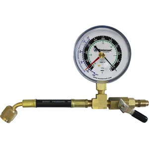 Mastercool 98067-R Analog Vacuum Gauge with Control Valve 1/4" Flare Female x 1/4" Flare Male