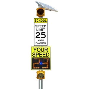 RADARSIGN TC-800 Integrated Flashing Beacon System with Radar Speed Sign