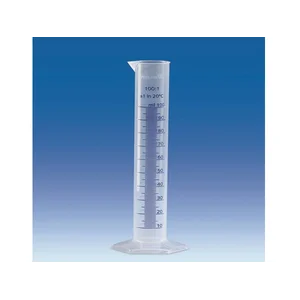 VITLAB Graduated Cylinders -PP- Class B Tall Shape - Raised Blue Scale