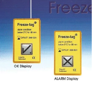 Alat Pantau Suhu Freeze Tag Indicator Ukuran 50x30x10.5