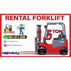 Rental Forklift Nichiyu 1.5 Ton Electric Baru 100%