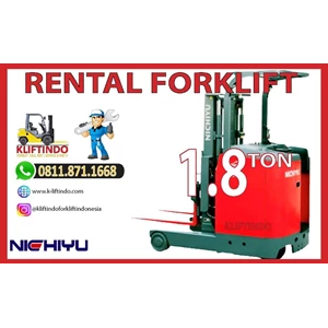 Rental Forklift Nichiyu 1.8 Ton Electric Reach Truck Baru 100%