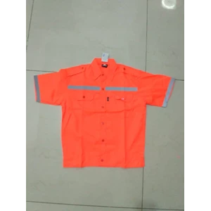 Orange Short Sleeve Safety Shirt