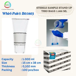 Plastik Steril Stand Up Thio 1.000 ml Whirl Pak B01603