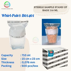 Plastik Steril Stand Up 710 ml Whirl Pak B01401