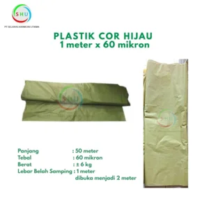 Plastik Cor Hijau 1 meter x 60 mikron