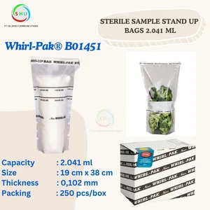 Plastik Steril Stand-Up 2.041 ml Whirl Pak B01451