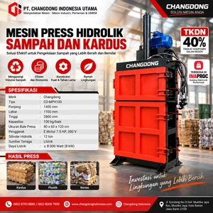 Mesin Press Hidrolik Sampah Dan Kardus CDI-MPH100