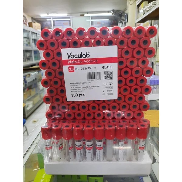 Tabung Plain Glass Vaculab 3 mL