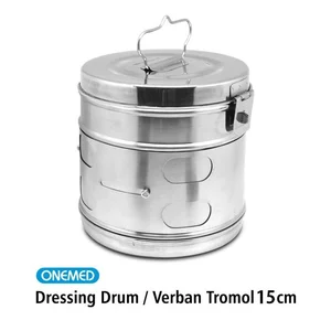 Tromol 15 cm Stainless Steel - Dressing Drum