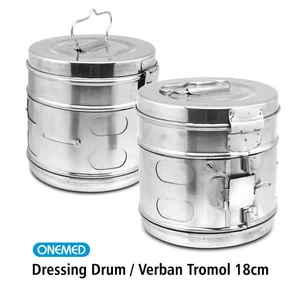 Tromol 18 cm Dressing Drum Stainless Steel