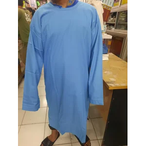 Baju Pasien Biru Ikat Belakang Panjang