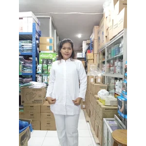 Baju Perawat Putih Wanita Lengan Panjang
