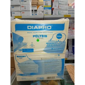 DIAPRO Celemek Apron Polibib Dental Isi 100pcs